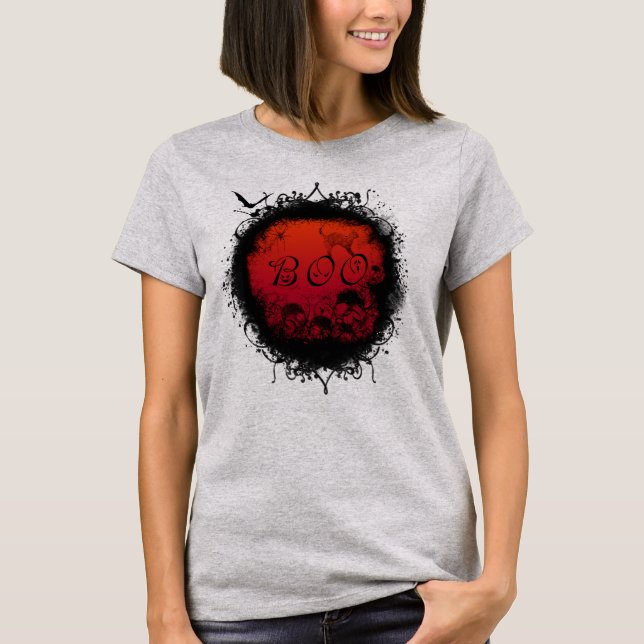 Camiseta Grunge Boo Halloween (Frente)