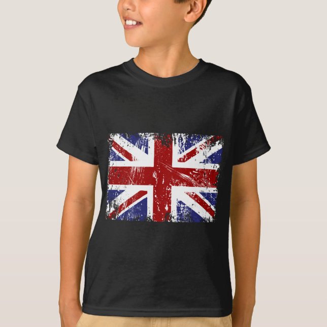Camiseta Grunge britânico do punk de Union Jack da bandeira (Frente)
