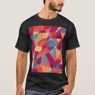 Camiseta Grunge Colorido: Fundo dos Triângulos Geométricos