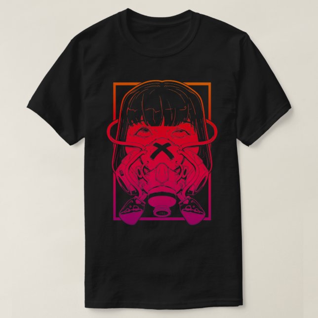 Camiseta Grunge Cyber Edgy Punk Gótico Vaporwave Aestético  (Frente do Design)