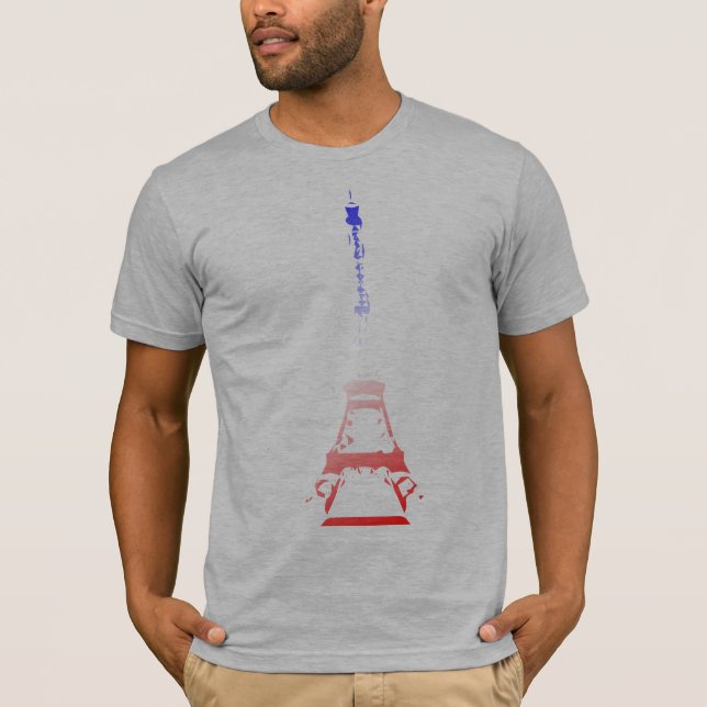 Camiseta Grunge da torre Eiffel (Frente)