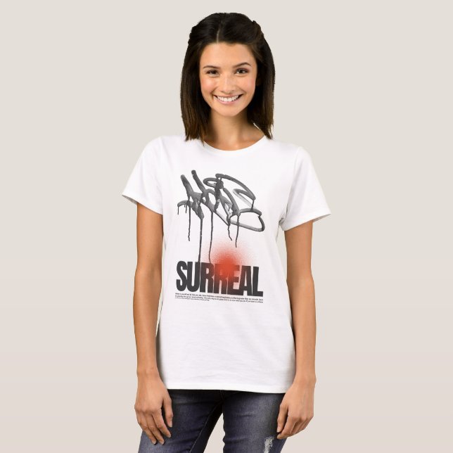 Camiseta Grunge de Grafite surreal - Arte de rua urbana (Frente Completa)