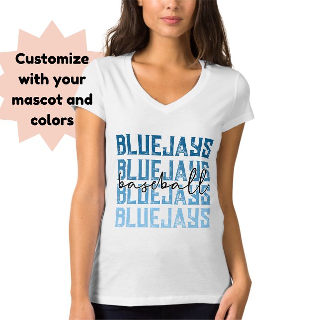 Camiseta Grunge de tendências de baseball mascote personali (Criador carregado)