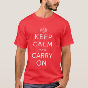 Camiseta Grunge DESIGN DISTRESSED Mantenha calma e Carregar
