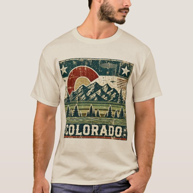 Camiseta Grunge Distante Colorado (Frente)