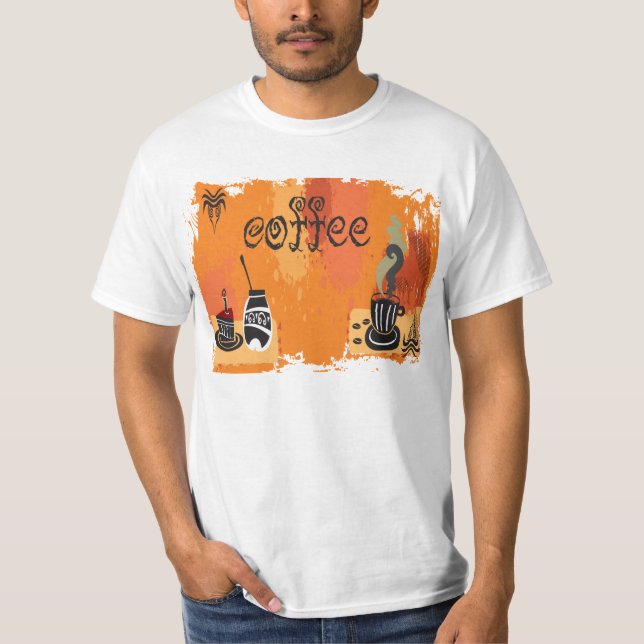 Camiseta Grunge do café (Frente)