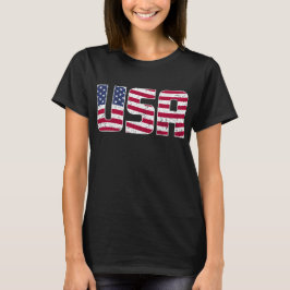 Camiseta Grunge Flag Patterted USA Typoographic