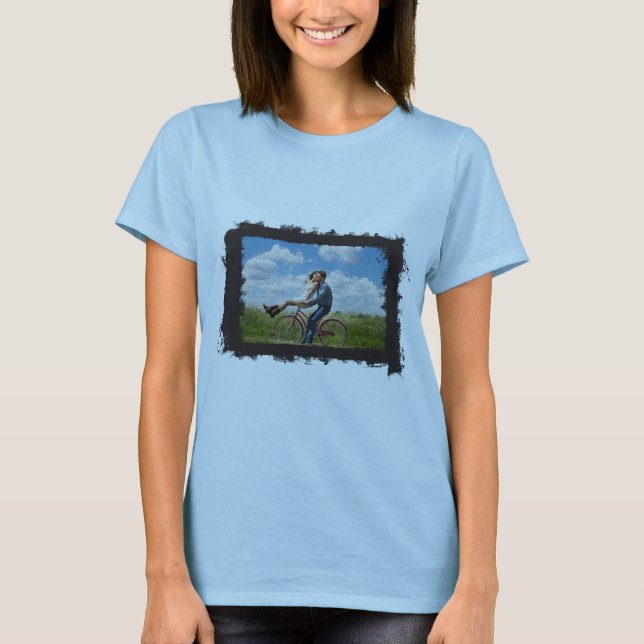 Camiseta Grunge Frame Crie Sua Própria Foto Do Fab (Frente)