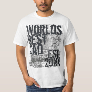 Camiseta Grunge Graffitti, o melhor Pai do mundo Texto para