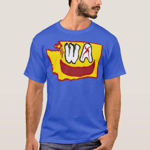 Camiseta Grunge Head Washington Sorria Face Amarela Versio