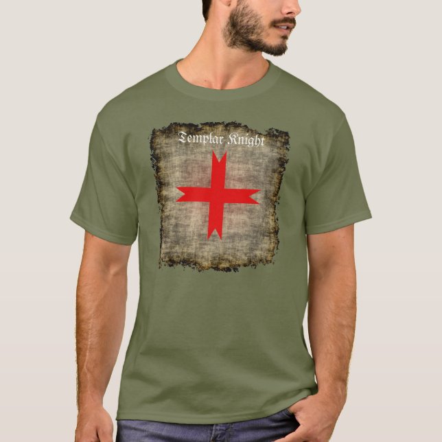Camiseta Grunge Medieval Cross of the Knights Templar (Frente)