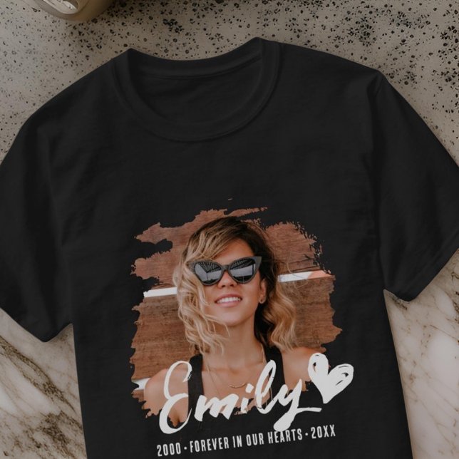 Camiseta Grunge Memorial Forever em nossa Foto Personalizad (Criador carregado)