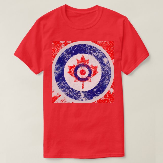 Camiseta Grunge Mod Target Roundel Canadá (Frente do Design)