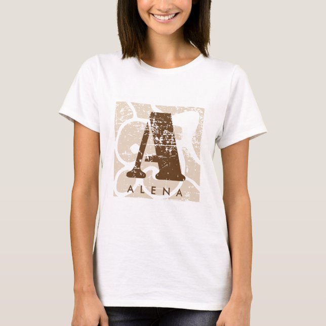 Camiseta Grunge Monograma Texto (Frente)