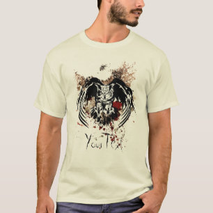 Camiseta Grunge Owl Voando em direção