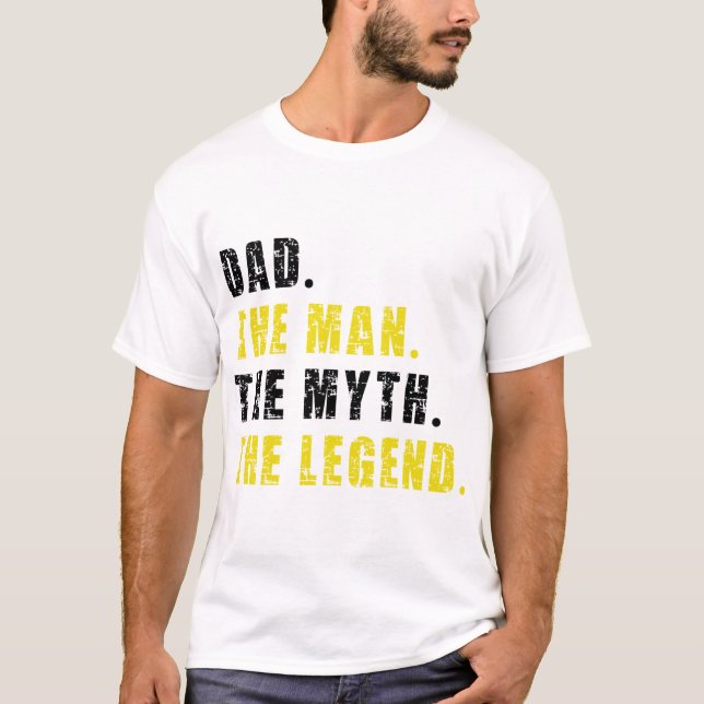 Camiseta Grunge Pai O Homem O Mito A Lenda (Frente)