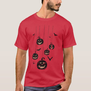 Camiseta Grunge Pumpkins Bats Design Halloween Jack O Lante