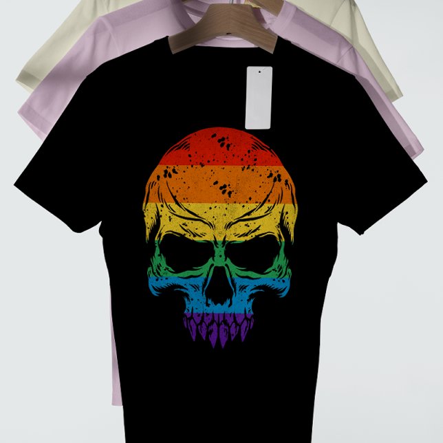 Camiseta Grunge Rainbow Skull (Criador carregado)