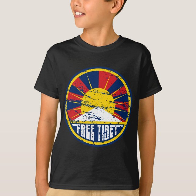 Camiseta Grunge redondo livre de Tibet (Frente)
