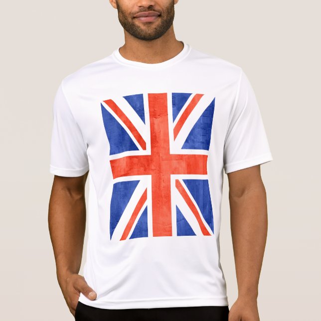 Camiseta Grunge Reino Unido Flag #2 (Frente)