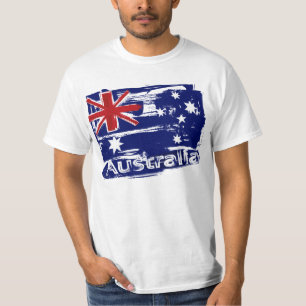 Camiseta Grunge retro bandeira pintada de Austrália