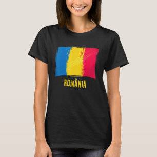 Camiseta Grunge Romênia Flag România Língua romena