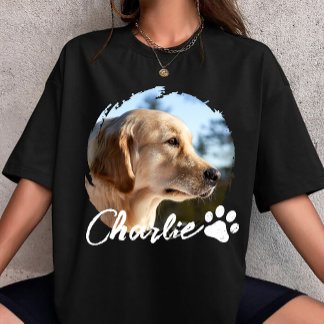 Camiseta Grunge Simples Moderno Personalizado Foto & Nome d