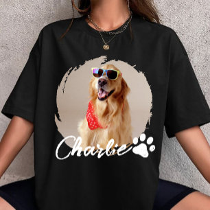 Camiseta Grunge Simples Moderno Personalizado Foto & Nome d