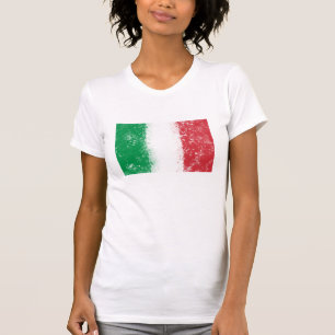 Camiseta Grunge Splatter Painted Flag da Itália