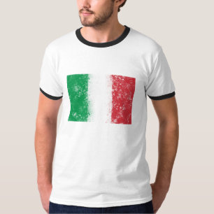 Camiseta Grunge Splatter Painted Flag da Itália