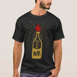 Camiseta Grunge Tornou Não Guerra Cocktail Molotov Voador