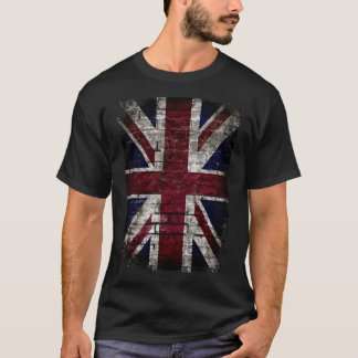 Camiseta Grunge UK Flag, Great Britain, Punk Style Distress