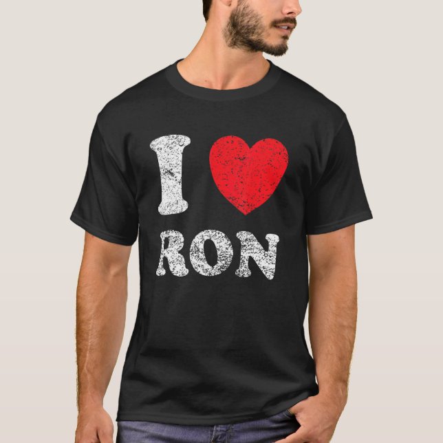 Camiseta Grunge Vestido Estilo Eu Amo Ron (Frente)