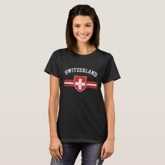 Camiseta Grunge Vestido Olhar Suiça Sinalizador T-Shirt