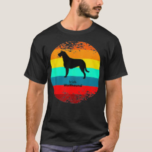 Camiseta Grunge Vintage Sunset Graphic Dog Breed Irish Wolf