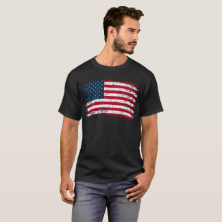 Camiseta Grungy American Flag