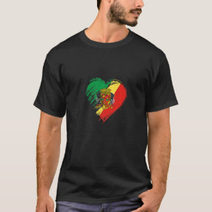 Camiseta Grungy I Love República do Congo Heart Flag