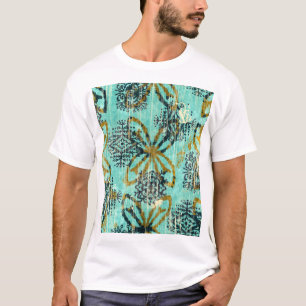 Camiseta Grungy Tribal: Etnia Rug Motif