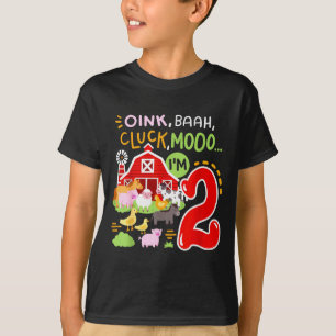 Camiseta Grunhe Bee Moo Eu Sou 2 Animais de Fazenda 2º Aniv
