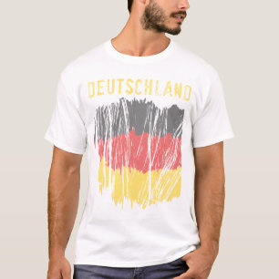 Camiseta Grupo alemão das senhoras da bandeira da alemanha