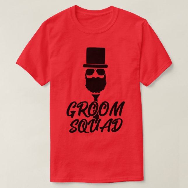 Camiseta Grupo Bachelor do Groom Squad Partido TShirt Essen (Frente do Design)