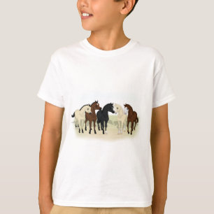 Camiseta Grupo Bonito de Raposa Cavalos Bebês