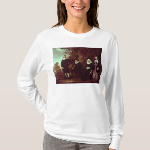 Camiseta Grupo da família em uma paisagem