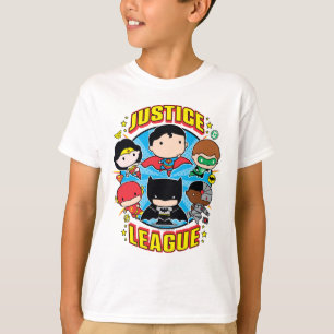 Camiseta Grupo da Liga da Justiça de Chibi
