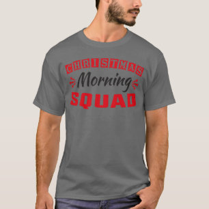 Camiseta grupo da manhã de natal férias de natal da família