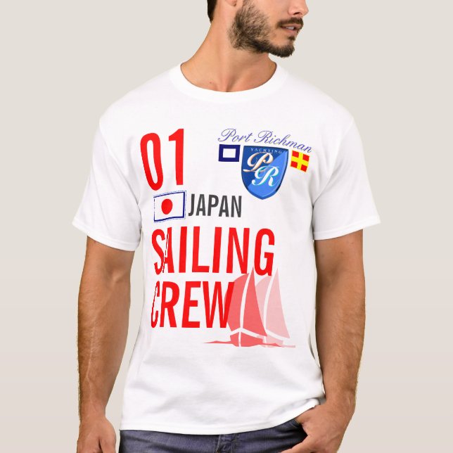 Camiseta Grupo da navigação de Japão náutico (Frente)