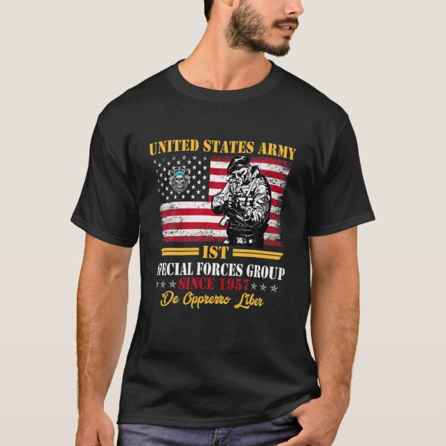 Camiseta Grupo Das Forças Especiais Das Ruas Americanas Vet (Frente)