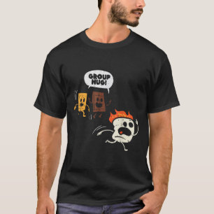 Camiseta Grupo de Acampamento Abraço Smores Funny Marshmall
