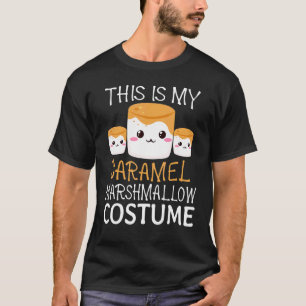 Camiseta Grupo de Acampamento de Halloween com Marshmallow