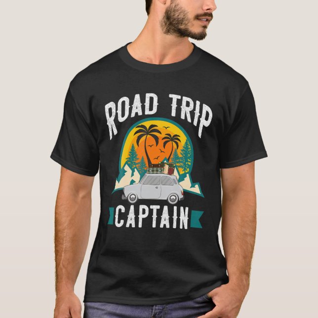 Camiseta Grupo de Acampamento RV do Capitão de Viagem Rodov (Frente)